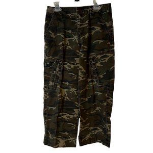 Old Navy Surplus Camo Cargo Pants Adjustable Waist Camouflage Boys Size 12